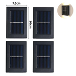 4X Solar Patio Wall Lights  | Automatiska Trädgårdslampor