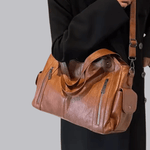 Chic Leather Bag 'Madison'™ | Snygg axelremsväska